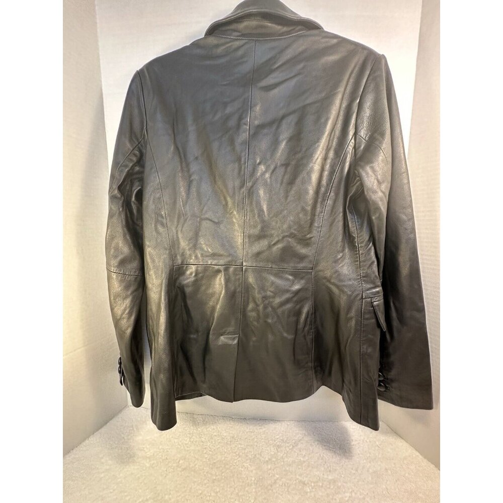 Bagatelle Size M 100% Leather Tailored Jacket Black TIMELESS, SOPHISTICATED!!🤩 - Picture 3 of 16
